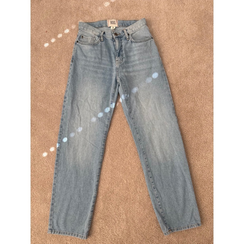 BDG High Waisted Straight Leg Light Wash Cotton Jeans 25 OB2280120 - Picture 2 of 6